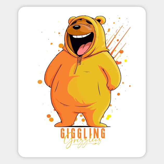 The Giggling Grizzlies Collection - No. 12/12 Magnet by emmjott